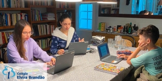 Com aulas n&atilde;o-presenciais, Col&eacute;gio Elvira Brand&atilde;o d&aacute; continuidade &agrave;s atividades escolares